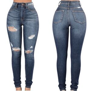 ❌SOLD❌ New Fashion Nova High Waisted Jeans Size 13👖